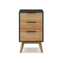 Comodino in legno di pino in colore naturale Lavis - Marckeric