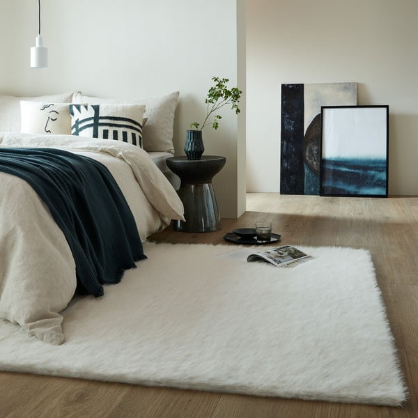 Tappeto in pelliccia sintetica bianca 160x230 cm Alpine Faux Fur - Flair Rugs-image-1