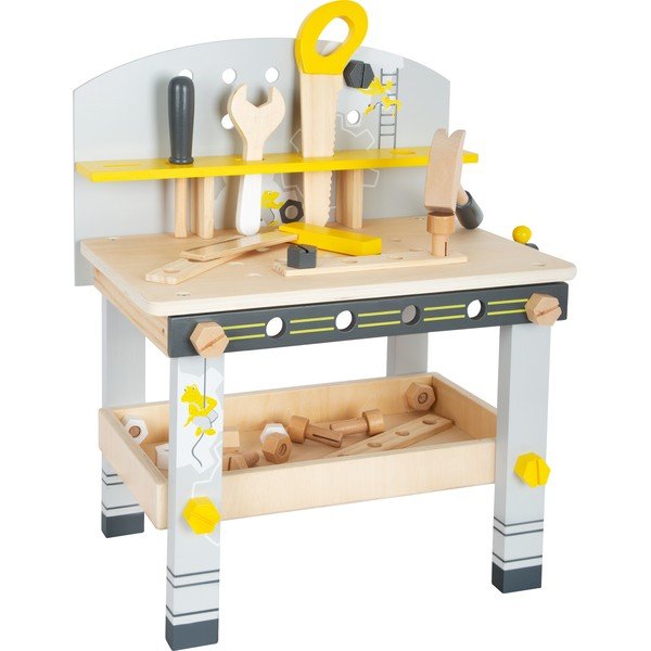 Banco da lavoro in legno per bambini con attrezzi Mini - Legler-image-2