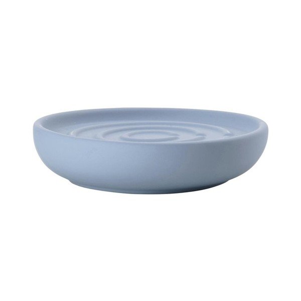 Portasapone da bagno in porcellana blu Blue Fog - Zone