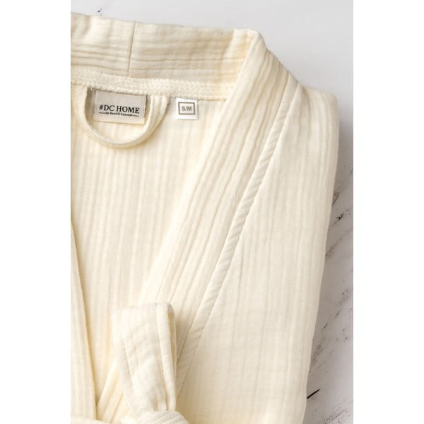 Accappatoio color crema in mussola L/XL Kimono – Foutastic-image-2