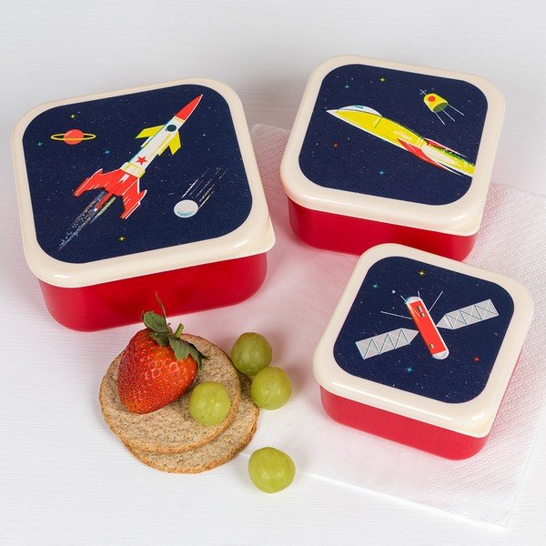 Set di 3 scatole per snack Space Age - Rex London-image-1