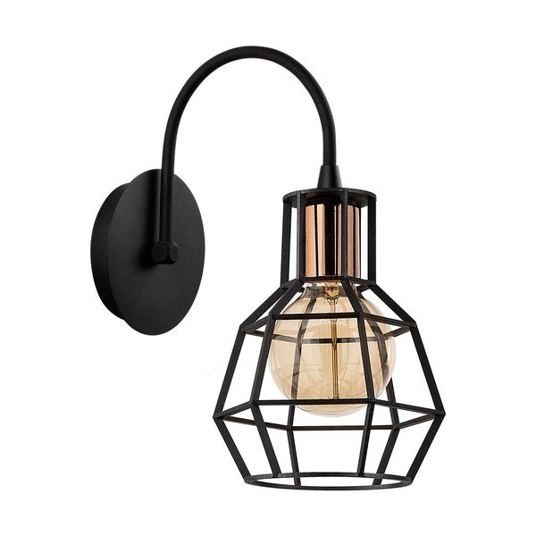 Lampada da parete in nero e bronzo ø 17 cm Kapadokya - Opviq lights-image-2