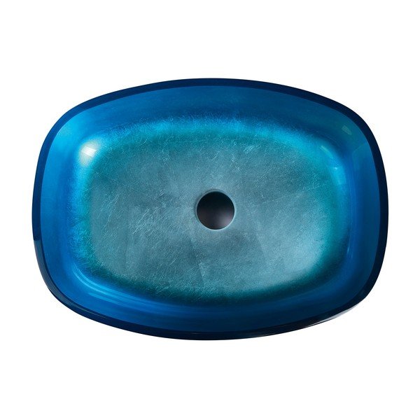 Lavabo blu in vetro 54x39,5 cm Kvaore – Sapho-image-3