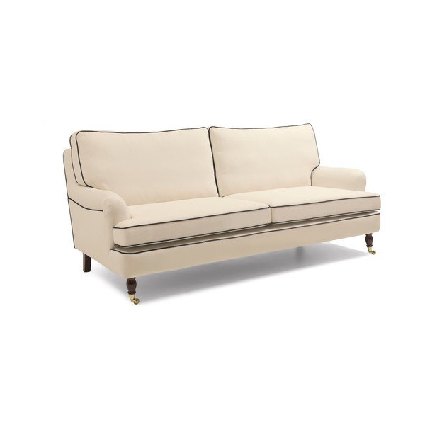 Divano crema con profili blu scuro Passion, 210 cm - Max Winzer-image-3