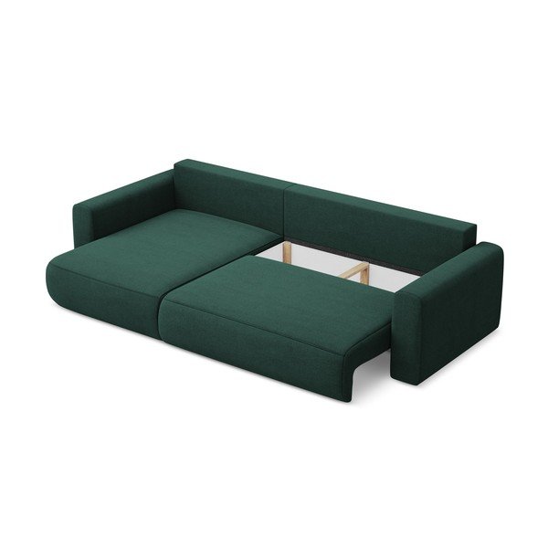 Divano angolare verde allungabile/con contenitore (con penisola a sinistra/con chaise lounge) Kapua – Makamii-image-3