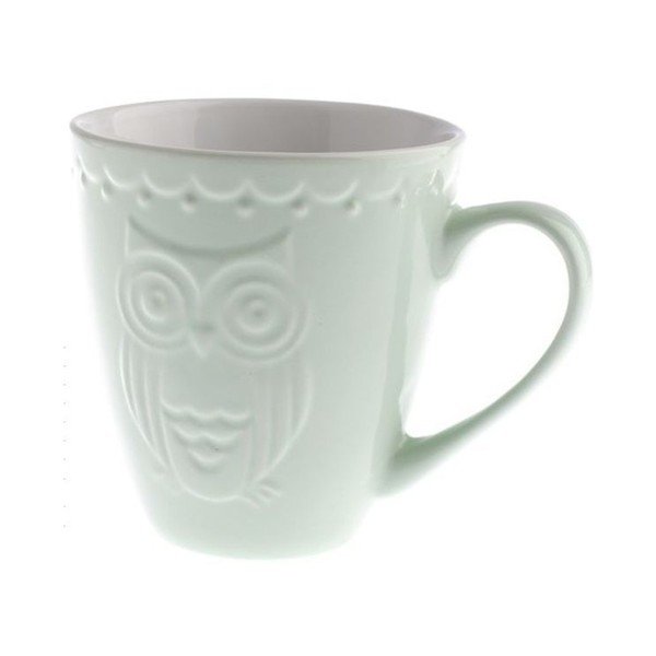 Tazza in ceramica verde menta Gufo, 530 ml - Dakls