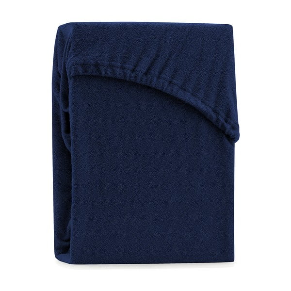 Lenzuolo con angoli blu navy ad alto contenuto di cotone , 80/90 x 200 cm Ruby - AmeliaHome-image-2