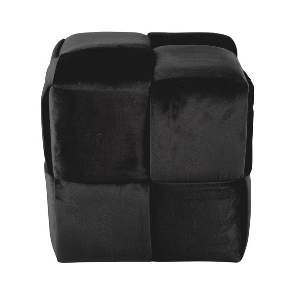 Sgabello in velluto nero Weaved - Leitmotiv-image-2