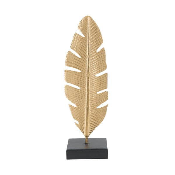 Portacandele decorativo di colore oro Feather, altezza 34 cm Glam - Mauro Ferretti