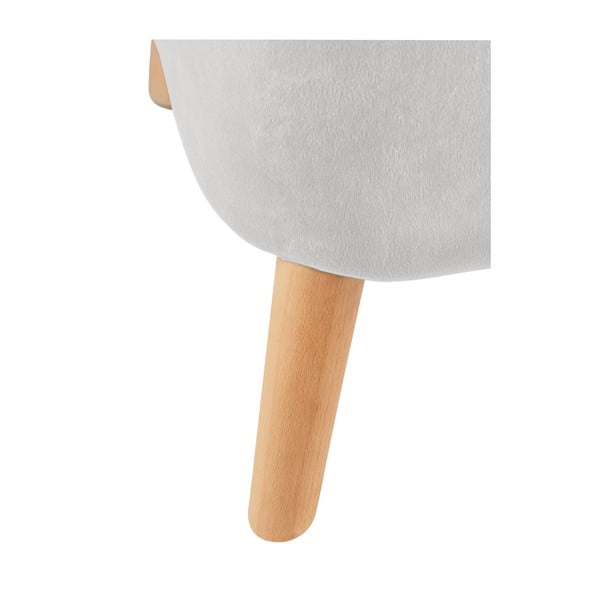 Sgabello in velluto grigio chiaro - Wenko-image-4