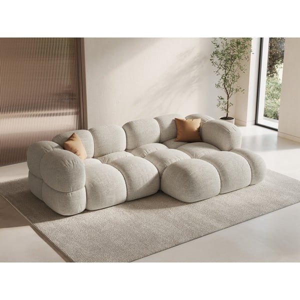 Divano angolare beige (con penisola a destra/con chaise lounge) Loretto – Cosmopolitan Design-image-1