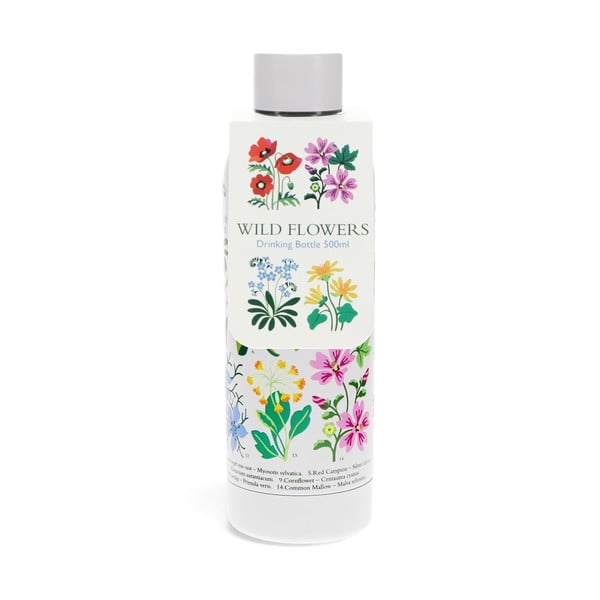 Bottiglia in acciaio inox bianco 500 ml Wild Flowers - Rex London-image-2