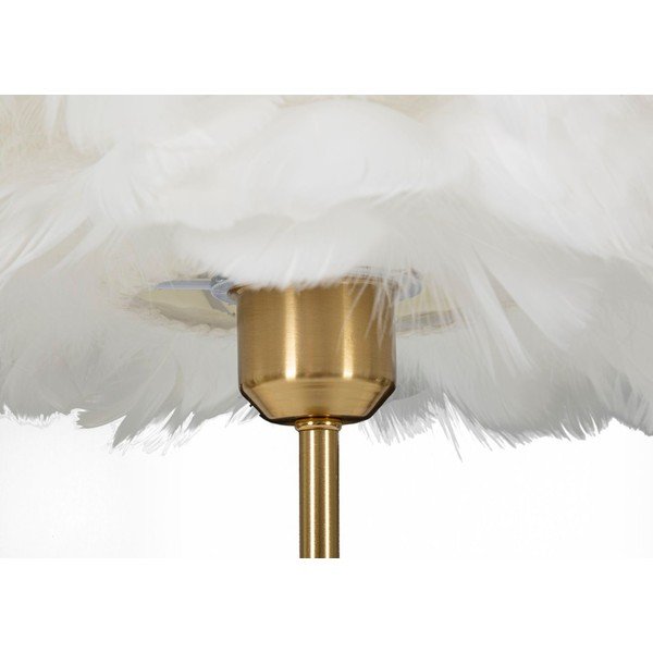 Lampada da tavolo bianca/dorata (altezza totale 50 cm) Ball Feather – Mauro Ferretti-image-4