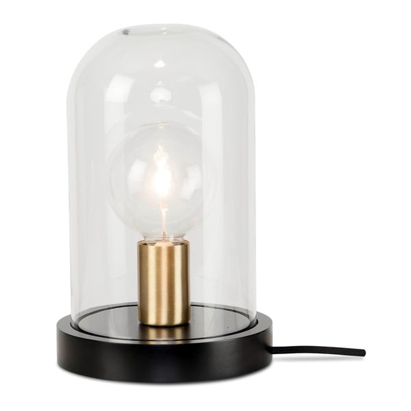 Lampada da tavolo nera con paralume in vetro (altezza 30 cm) Seattle - it's about RoMi-image-1