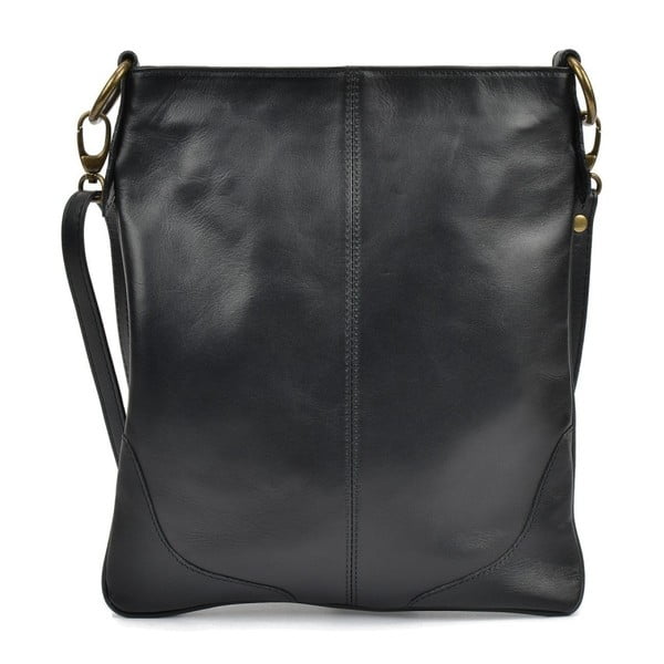 Černá kožená kabelka Mangotti Bags Marisa