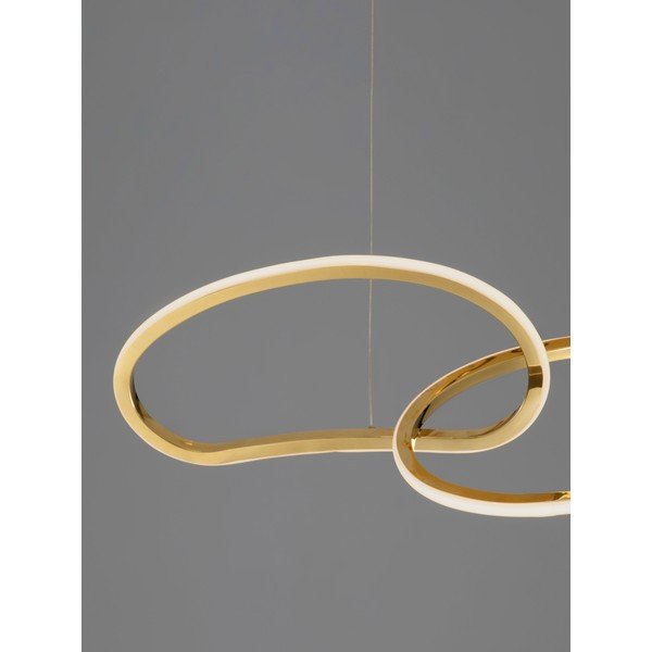 Lampadario LED dorato in alluminio con intensità regolabile Girish – Nova Luce-image-3