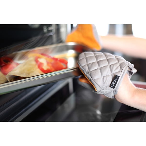 Presina in cotone grigio-arancio con silicone - Vialli Design-image-1