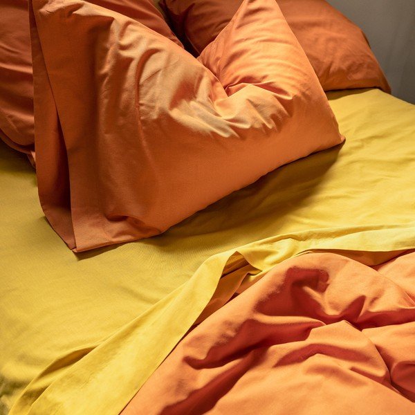 Copripiumino arancione in cotone per letto singolo 140x200 cm Basic - Happy Friday-image-4