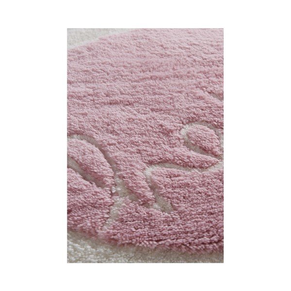Set di 3 tappetini da bagno bianchi e rosa Hello - Foutastic-image-2