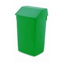 Cestino per la spazzatura in plastica verde per raccolta differenziata 60 l – Addis