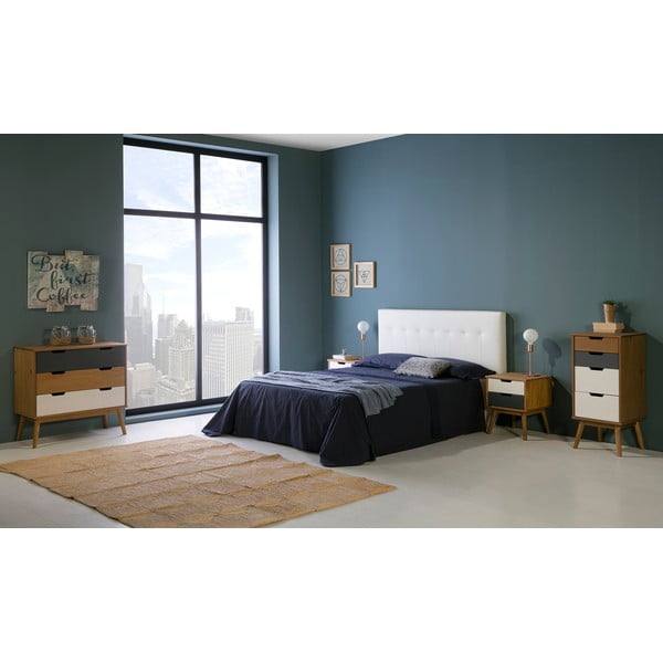 Cassettiera in legno di pino massiccio, larghezza 80 cm Cusco - Marckeric-image-1