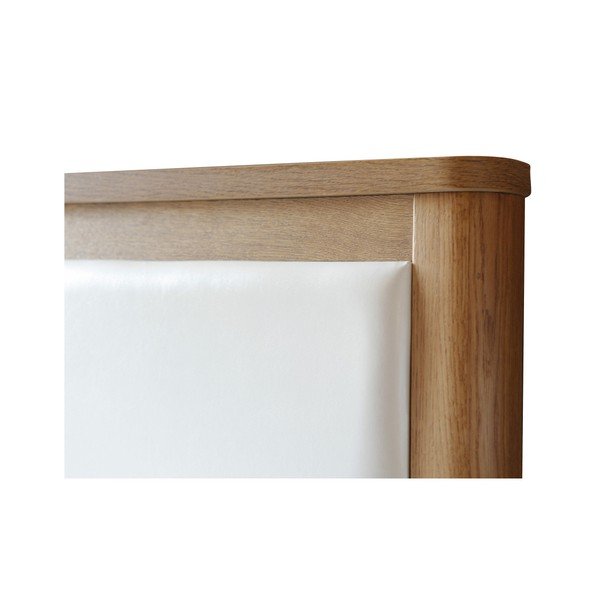 Letto matrimoniale bianco Scandi, 140 x 200 cm - Mazzini Beds-image-1