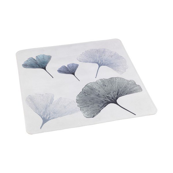 Tappeto da bagno bianco e blu, 54 x 54 cm Ginkgo - Wenko