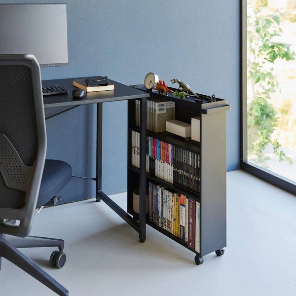 Carrello portaoggetti nero in metallo 59x70x16 cm Tower – YAMAZAKI-image-3