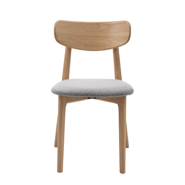 Sedia da pranzo in colore grigio chiaro-naturale Elim - Unique Furniture-image-1