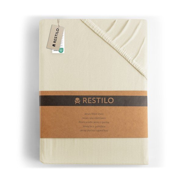 Lenzuolo con angoli beige in jersey 120x200 cm Amber – Restilo-image-4