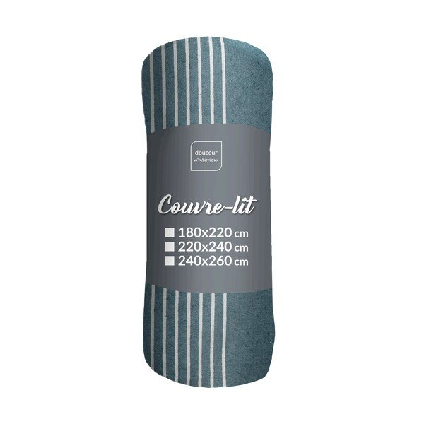 Copriletto blu 240x260 cm Adele – douceur d'intérieur