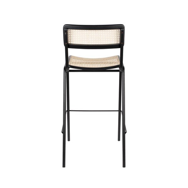 Sgabelli da bar in rattan nero in set di 2 106 cm Jort - Zuiver-image-4