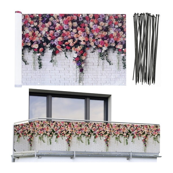 Schermo da balcone 500x85 cm Roses - Maximex-image-2