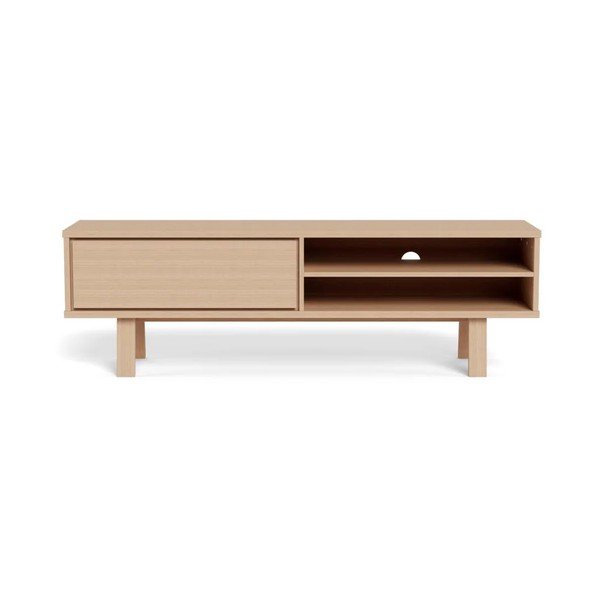 Mobile TV colore naturale chiaro impiallacciato 160x50x40 cm Lamberth – Actona-image-2
