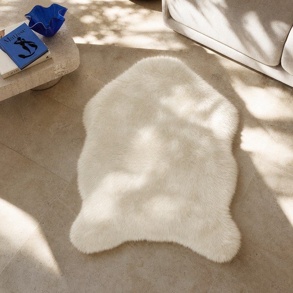 Ecopelliccia beige Montone, 180 x 270 cm - Tiseco Home Studio-image-1