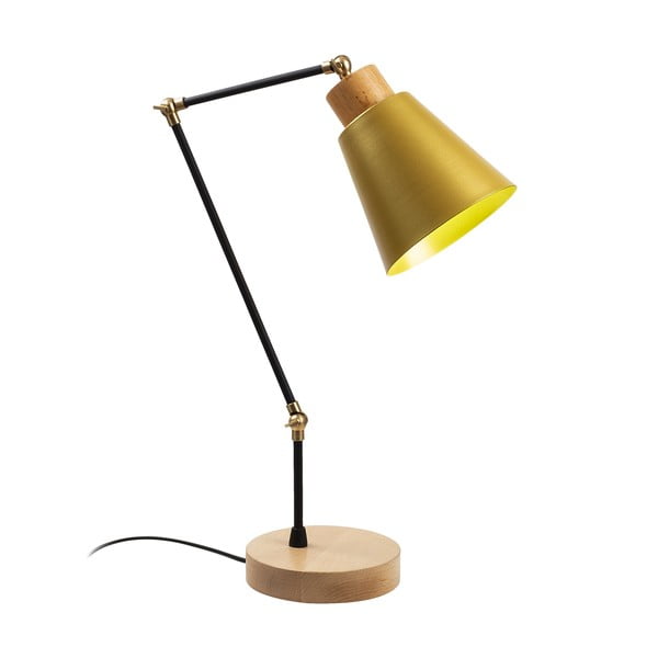 Lampada in nero e giallo con paralume in metallo (altezza 52 cm) Manavgat - Opviq lights