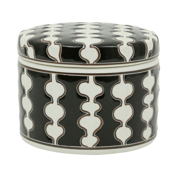 Scatola decorativa in porcellana con coperchio Ecliptique - Côté Table