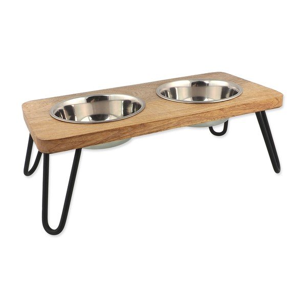 Set di ciotole con supporto in legno per cane Dog Fantasy – Plaček Pet Products