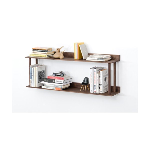 Mensola a muro in legno di noce 2 Platform - Wireworks-image-3