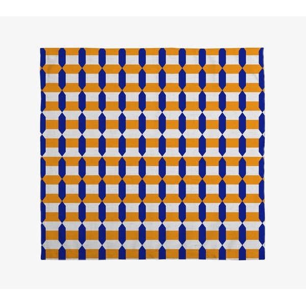 Set di 4 tovaglioli di lino arancione geometrico, 43 x 43 cm - Really Nice Things-image-1