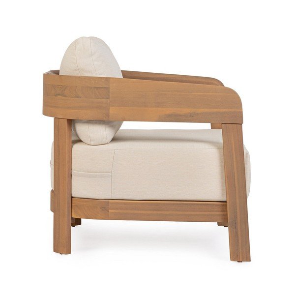 Poltrona da esterno di colore naturale in legno massiccio Pablo – Bizzotto-image-3