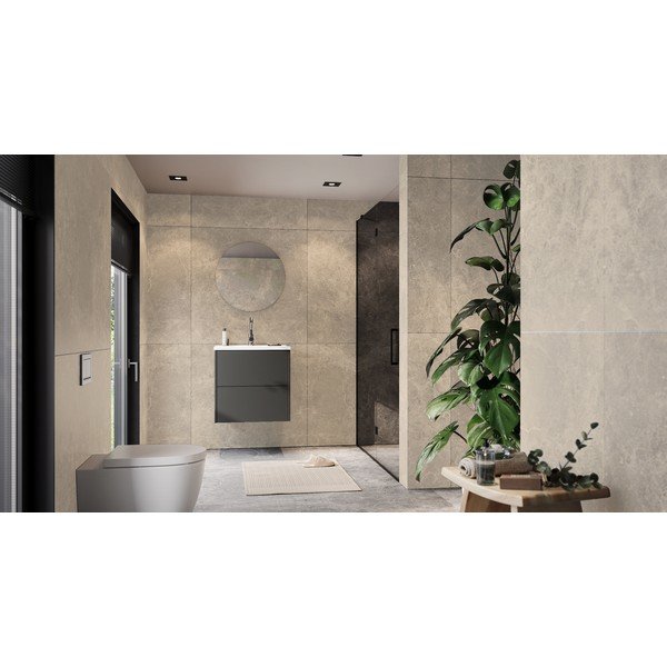 Mobile da lavabo color antracite opaco da appendere 61x61 cm Bodera – Germania-image-1