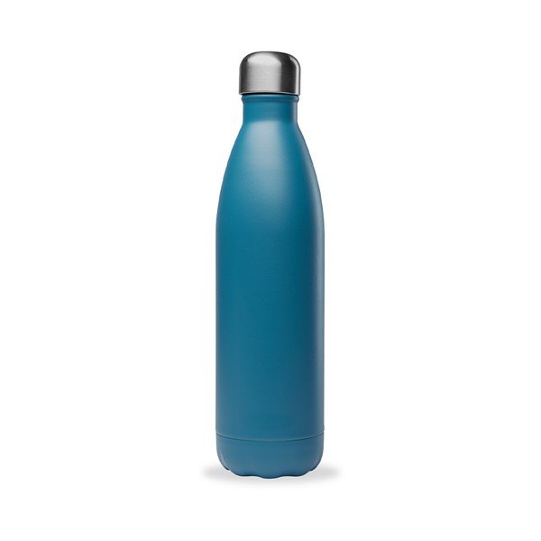Bottiglia da viaggio blu in acciaio inox 750 ml Matt - Qwetch-image-1