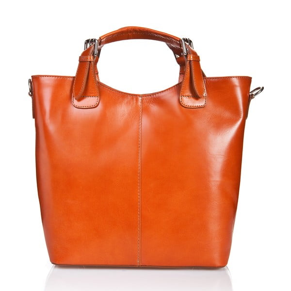 Borsa Valeria in pelle marrone cognac - Massimo Castelli