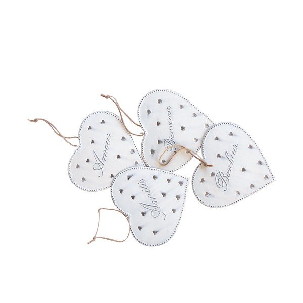 Set di 4 cuori appesi Cuore - Antic Line