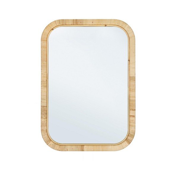 Specchio da parete con telaio in rattan 50x70 cm Hakima – Bizzotto