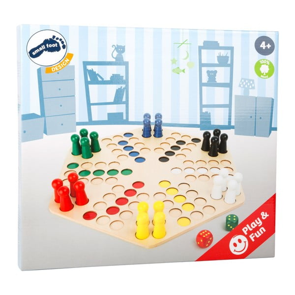 Gioco da tavolo in legno per 6 giocatori Ludo - Legler-image-1