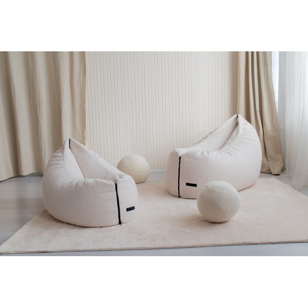 Pouf a sacco per bambini marrone con rivestimento in bouclé Clip Clap 115 – SLOWDOWN-image-1