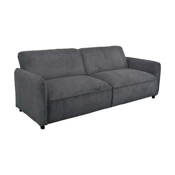 Divano color antracite reclinabile/allungabile con rivestimento in velluto a coste 209 cm Alicia – Støraa-image-2